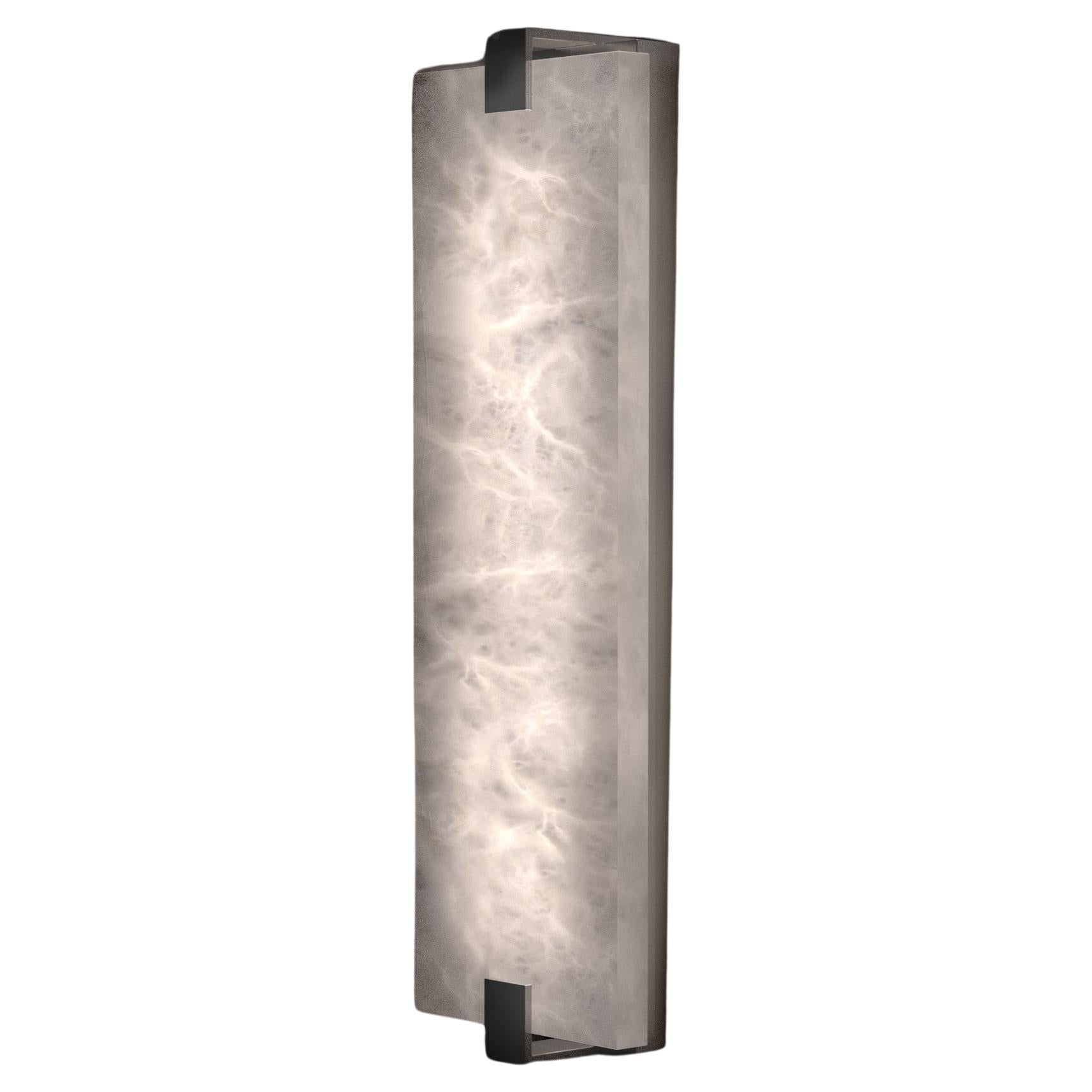 Alabaster Tapered Wall Sconce 20"H - view 9