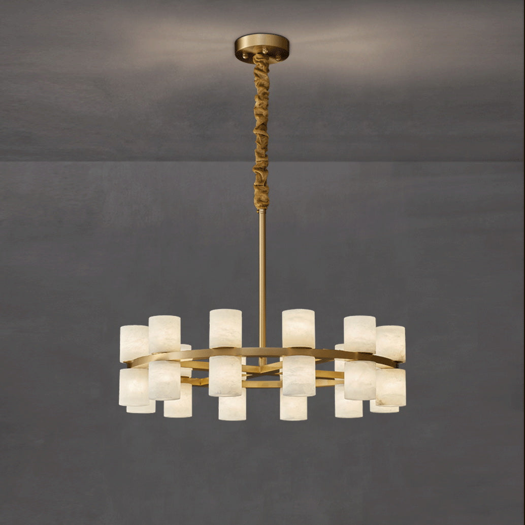 Alabaster Tiered Ring Chandelier - view 10