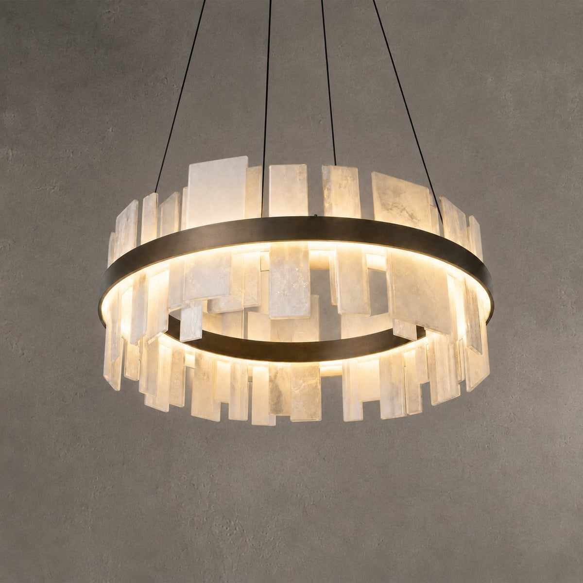 Alabaster Tile Round Pendant 800 - Copper