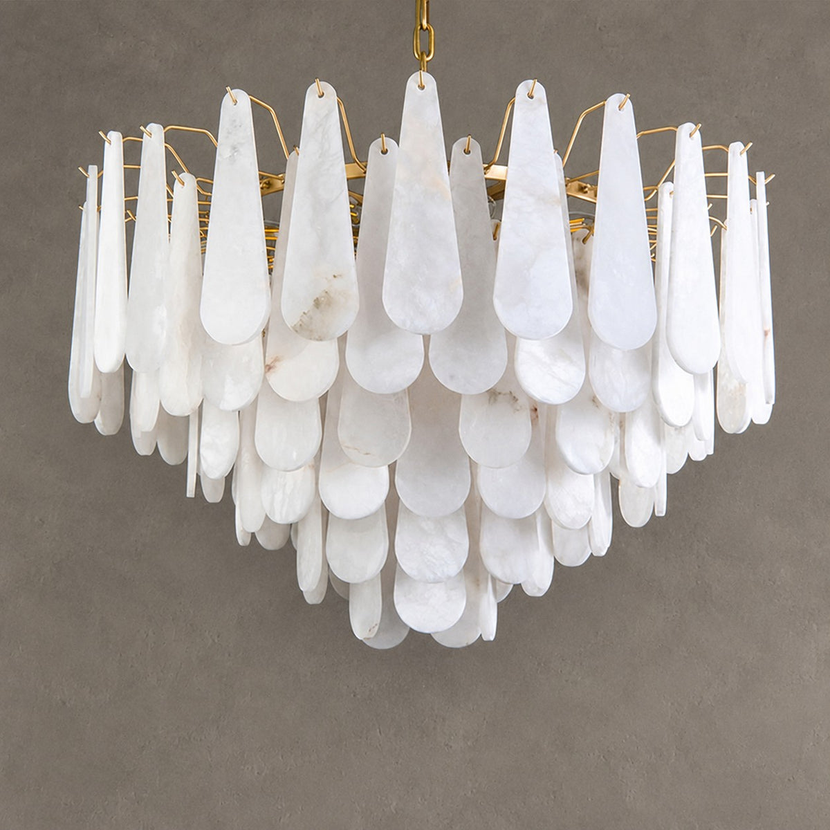 Anthea Spanish Alabaster Luxury Lamp Fixtures, Elegant Chandeliers