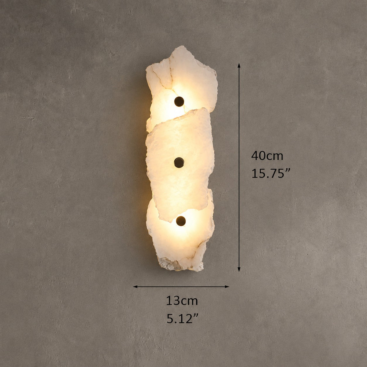 Art Decor Multiple Irregularity Shape LED Brass wall sconces White Alabaster Shade