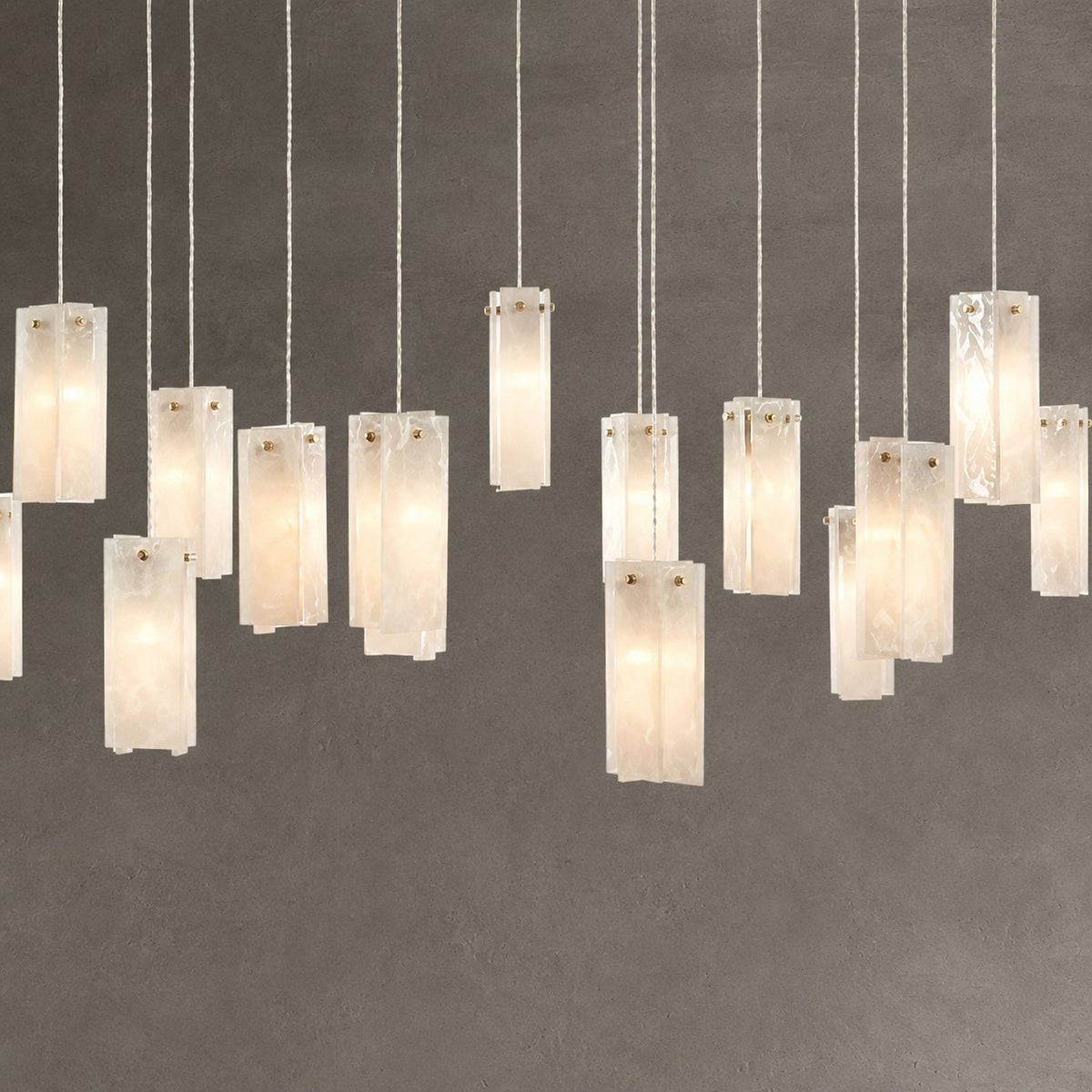 Art Design 1/25/60/84-Light Colorful Rectangle Cluster Glass Tile Pendant/Chandelier