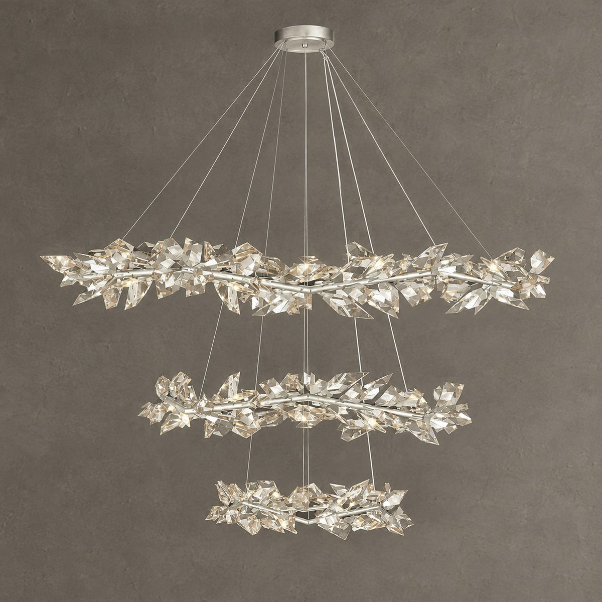 Art Handcrafted 1/2/3-tier Diamond-cut Crystal Chandelier