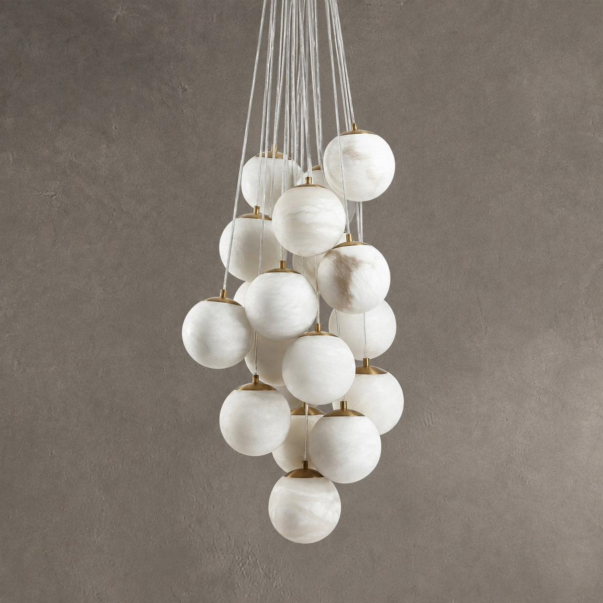 Aspen Alabaster 19 Light Chandelier 33.5"