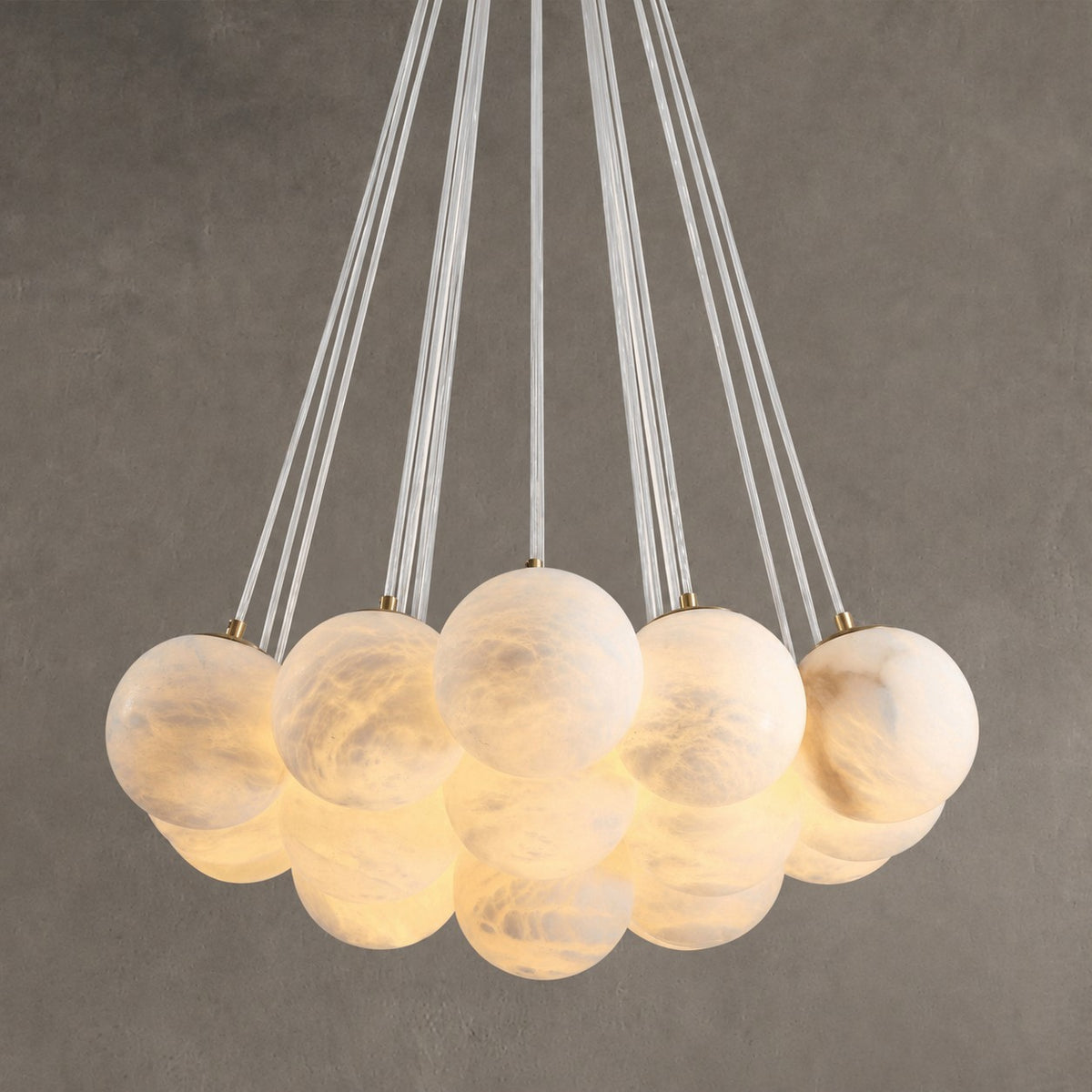 Aspen Alabaster 19 Light Chandelier 33.5"