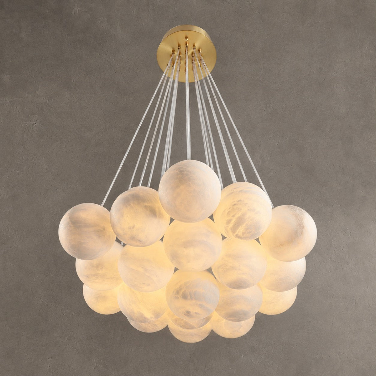 Aspen Alabaster 19 Light Chandelier 33.5"