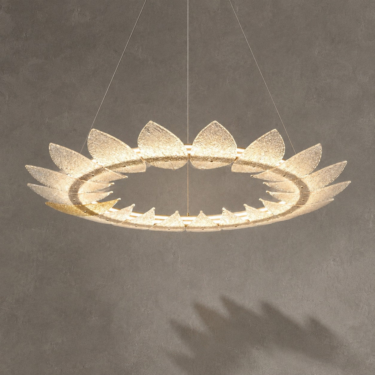 Aster Modern Glass Ring Chandelier