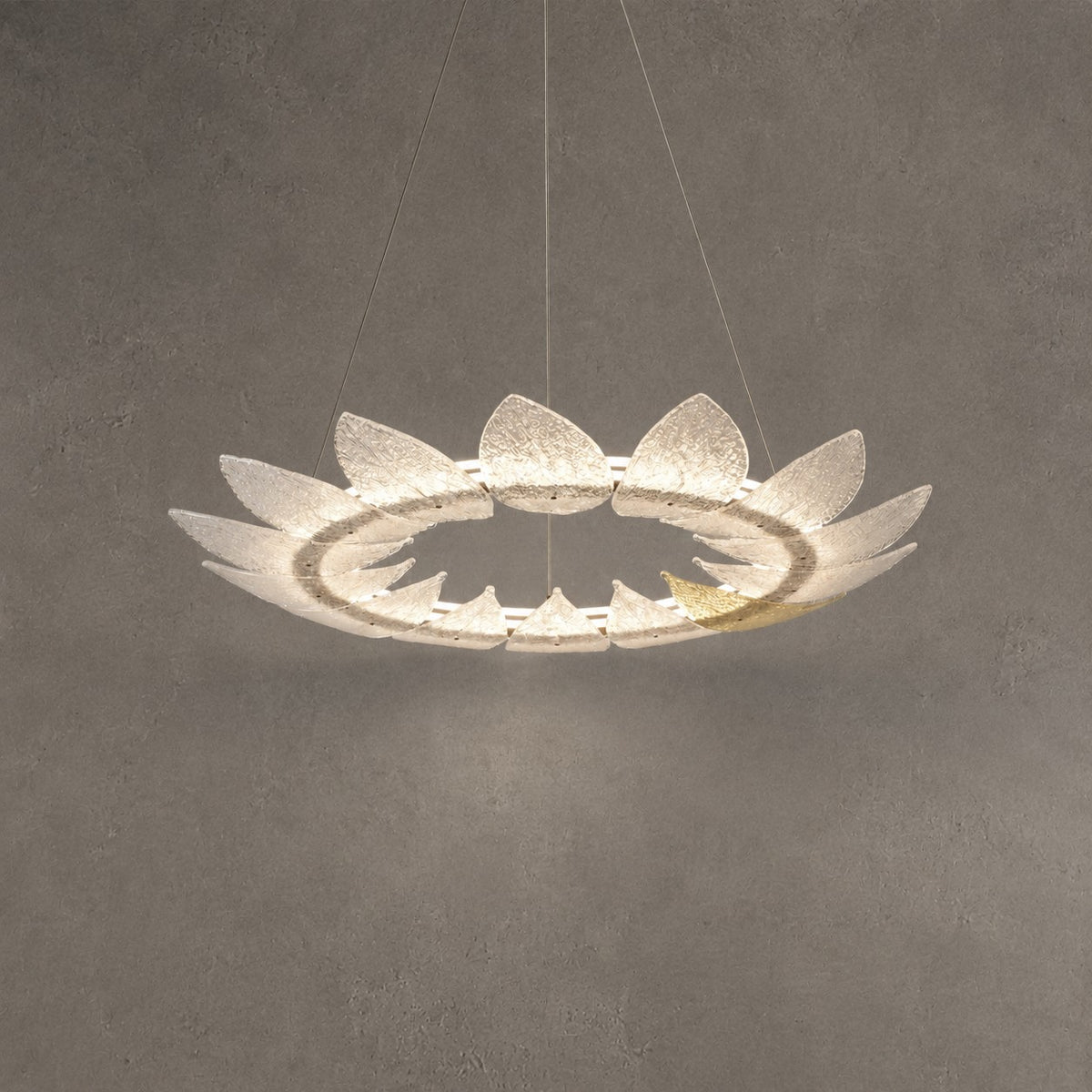 Aster Modern Glass Ring Chandelier