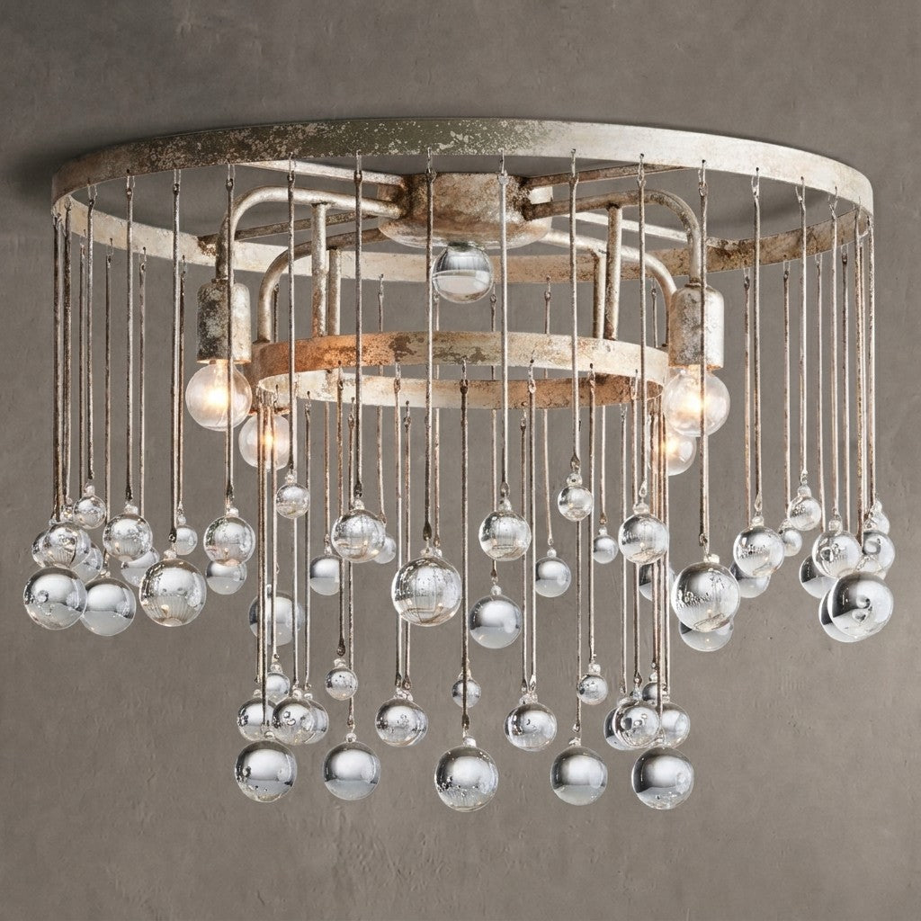 Aurelle Crystal Ball Flush mount