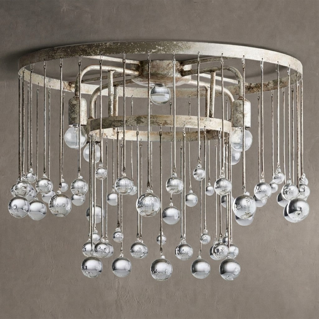 Aurelle Crystal Ball Flush mount