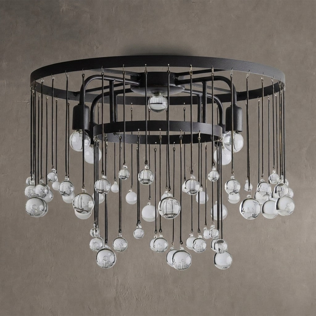 Aubrey Crystal Ball Flushmount