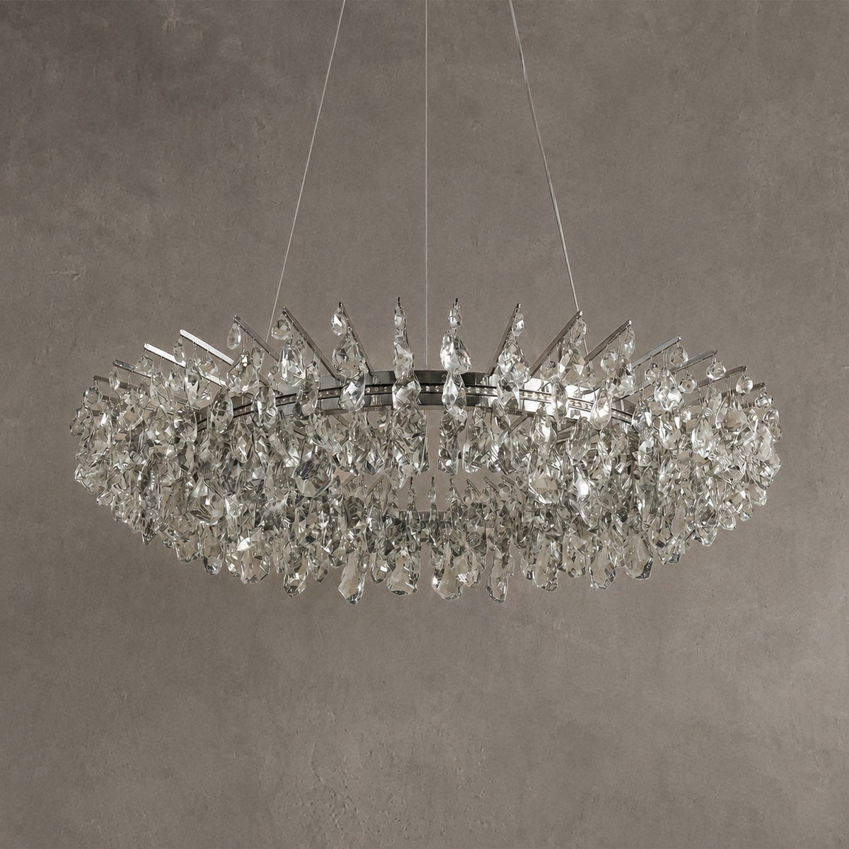 Aureola Round Crystal Chandelier