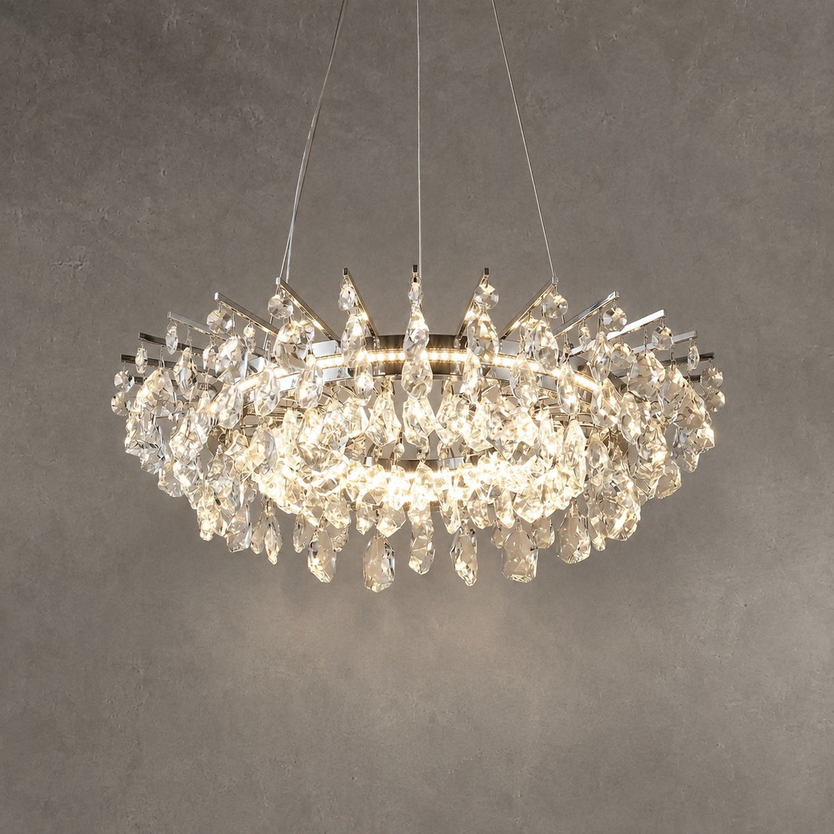 Aureola Round Crystal Chandelier