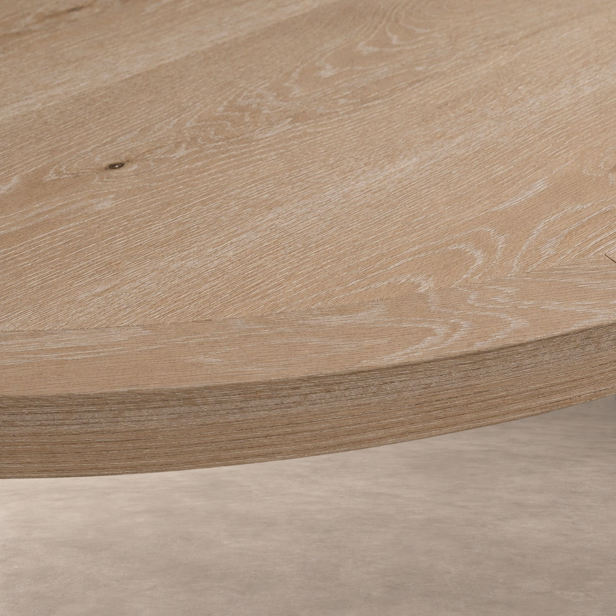 Expandable Round Oak Dining Table with Leaves