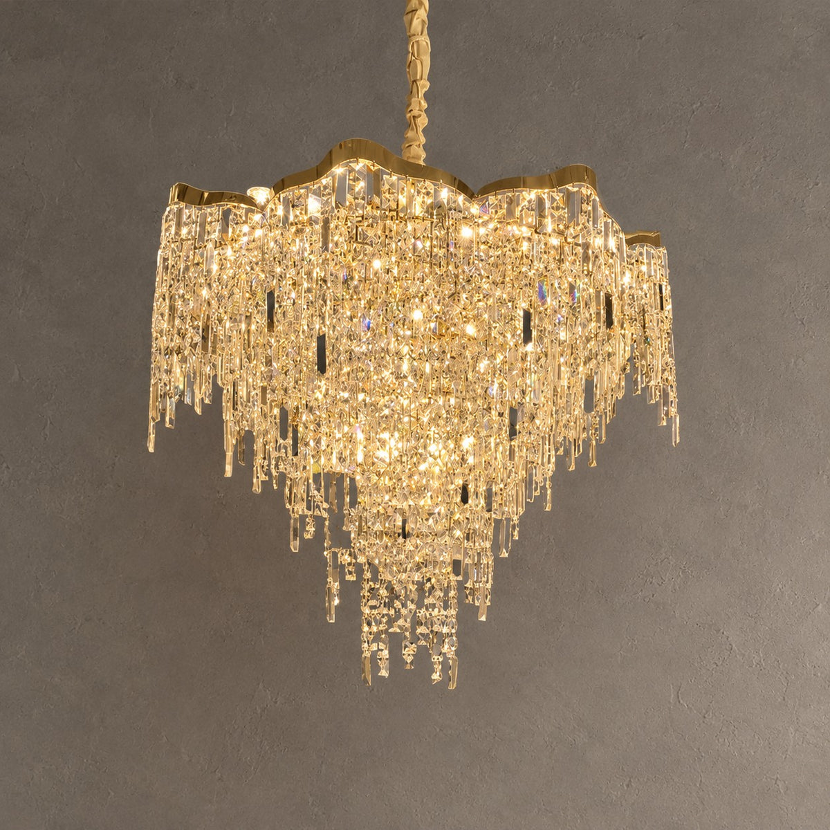 Crystal Tassel Chandelier Set For Living Room/Dining Room/Bedroom