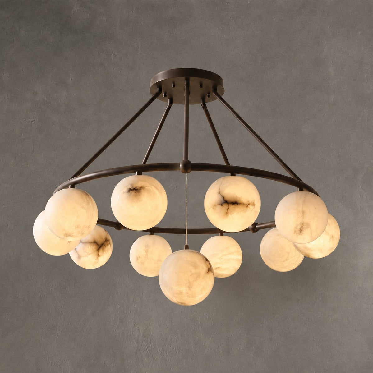Ring Cluster Pendant Alabaster