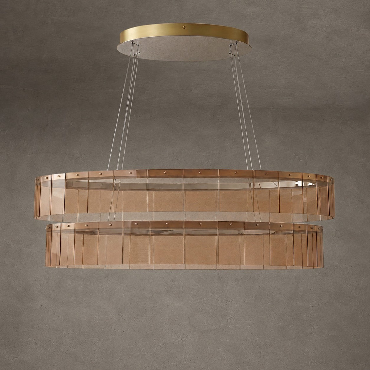 Dalton Oval Glass Chandelier 59"