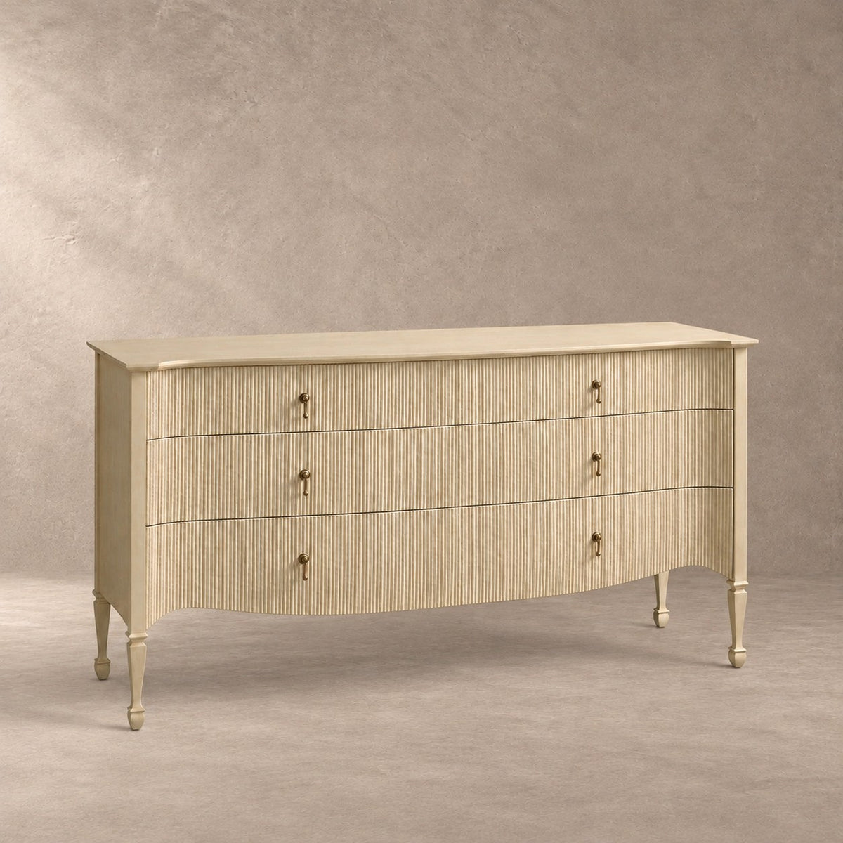 Sculpted Reeded Bedroom Storage Chest