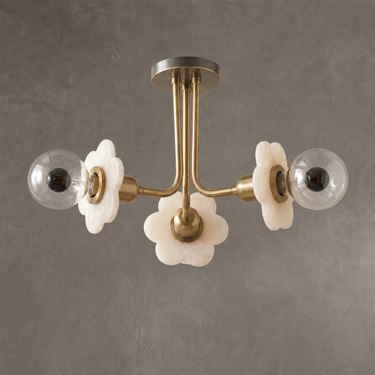 Ceiling 3-orb Alabaster