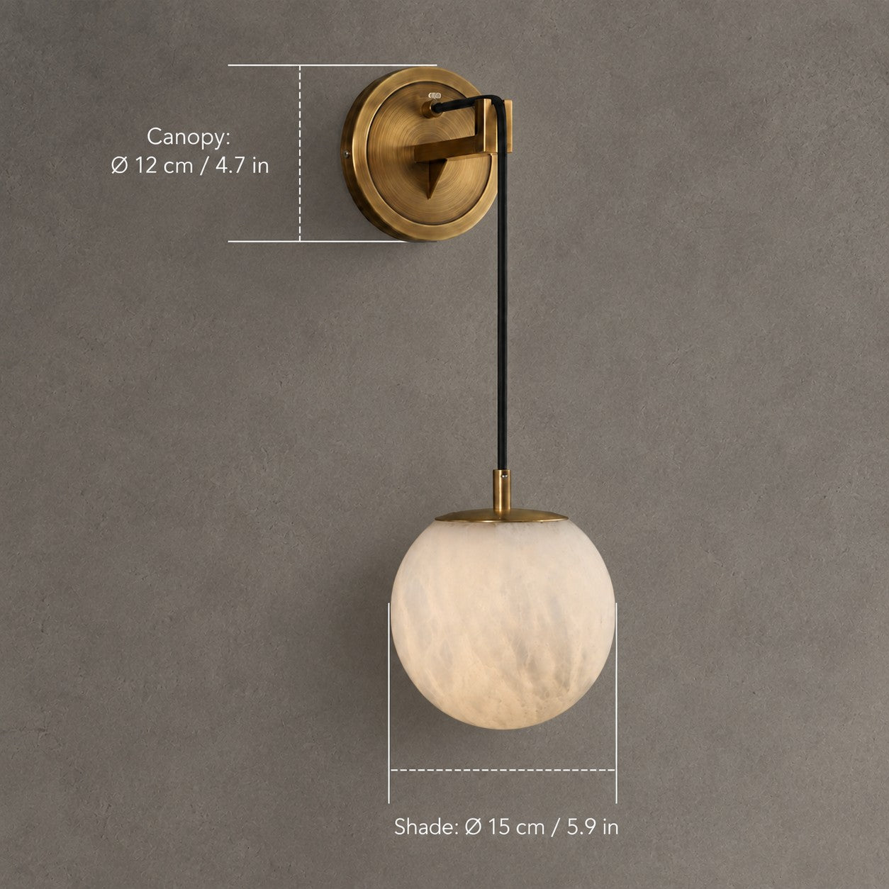 Wall Pendant  Spanish Alabaster Mid-Century Modern
