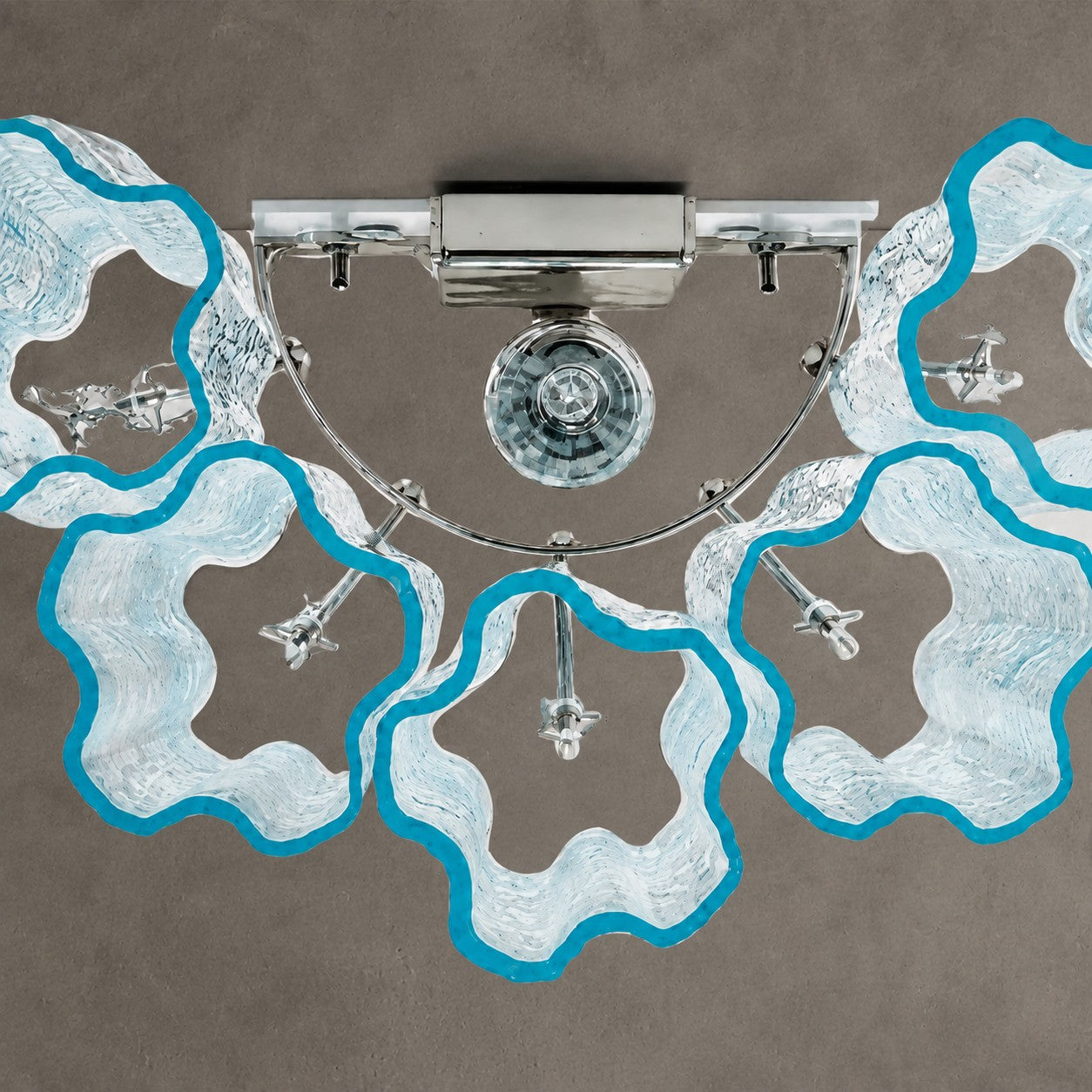 Wall Sconce  Murano-Style Fluted Glass