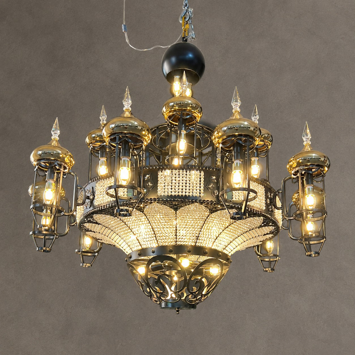 Arabian Nights Ornate Elegance Chandelier for High-ceiling
