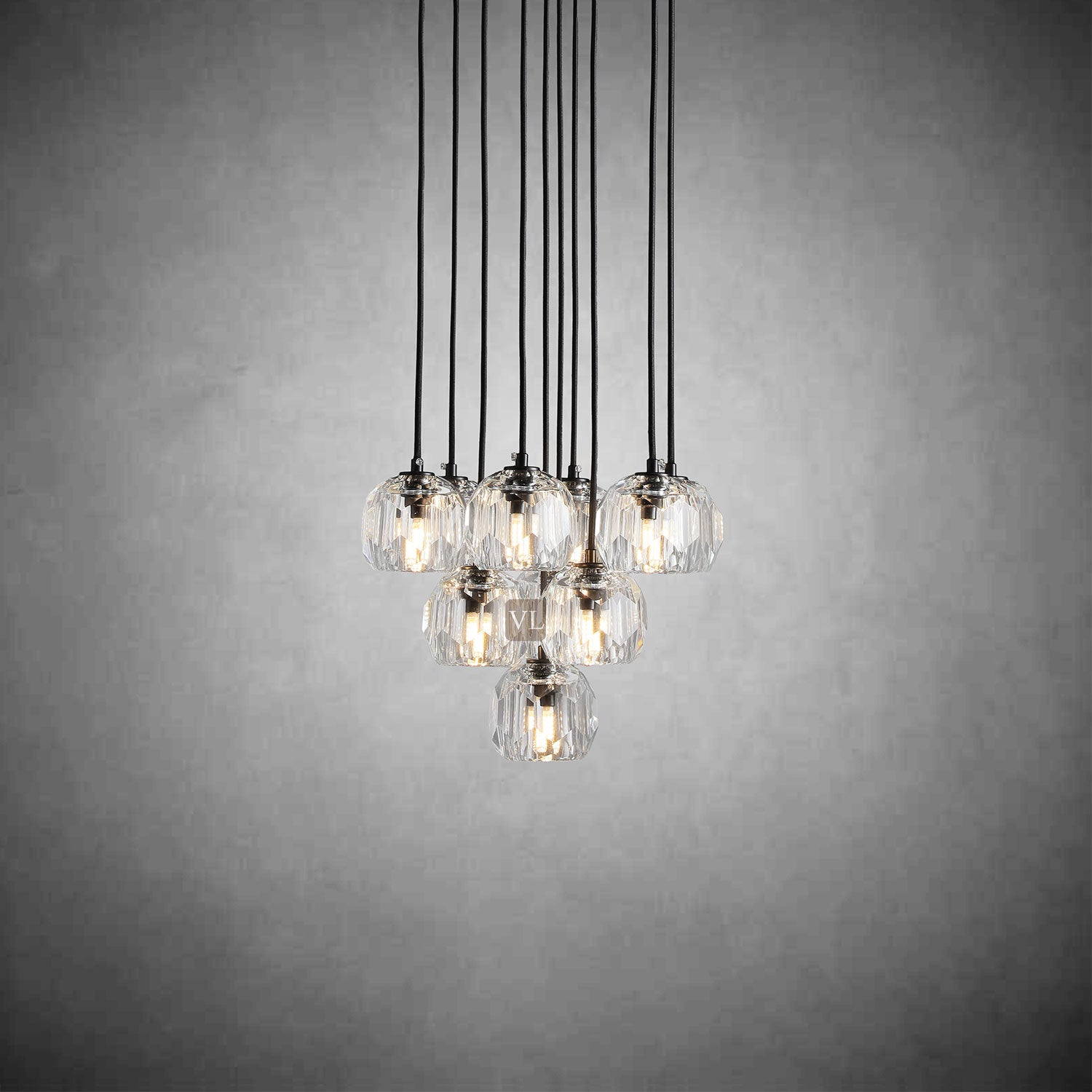 Bolura  Crystal Ball Cluster Chandelier