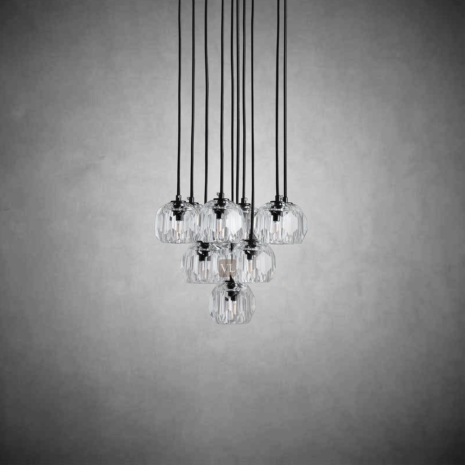 Bolura  Crystal Ball Cluster Chandelier