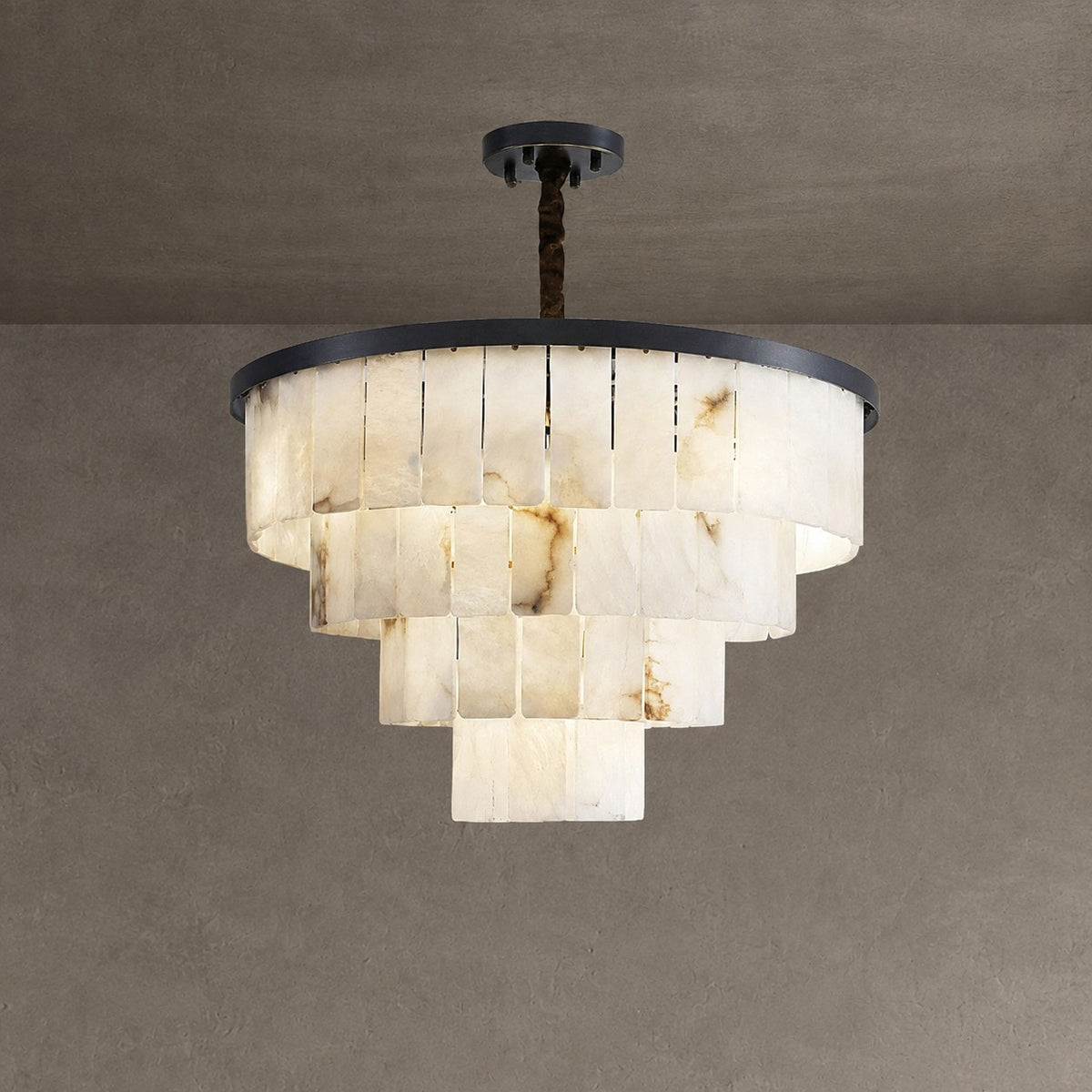 Alabaster Tiered Chandelier