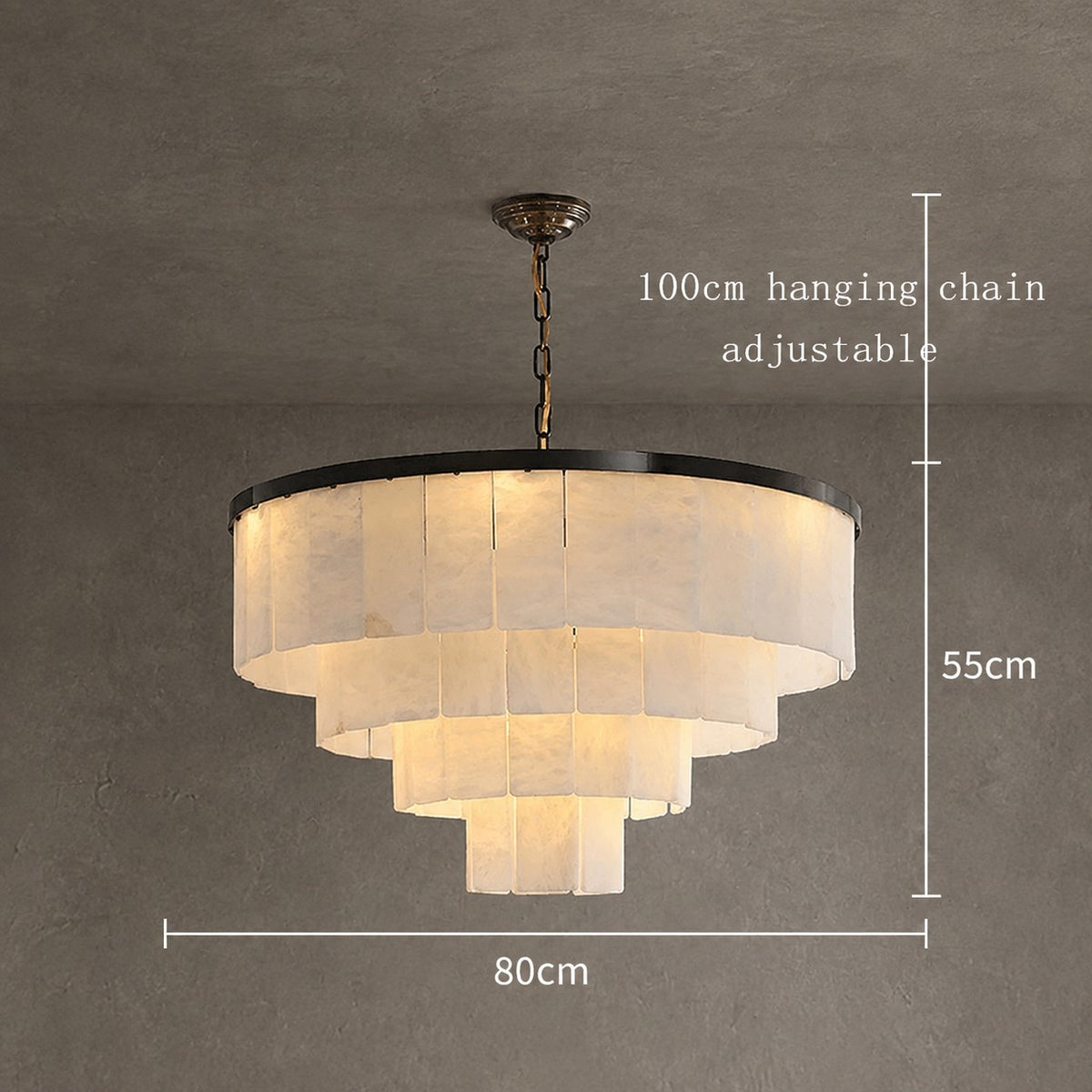Alabaster Tiered Chandelier