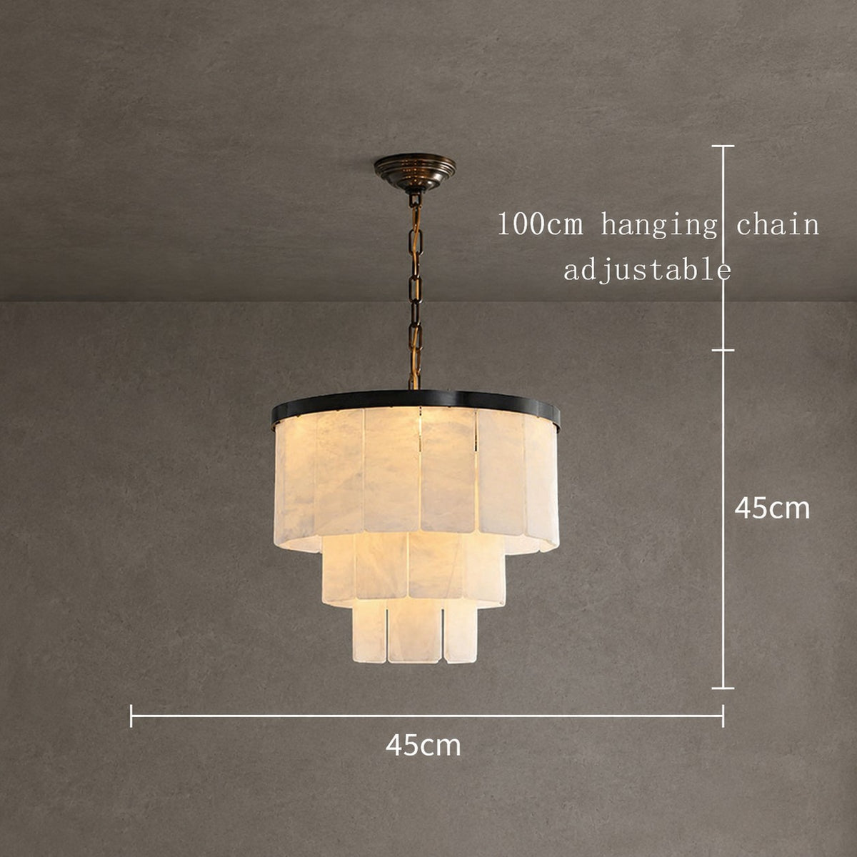 Alabaster Tiered Chandelier