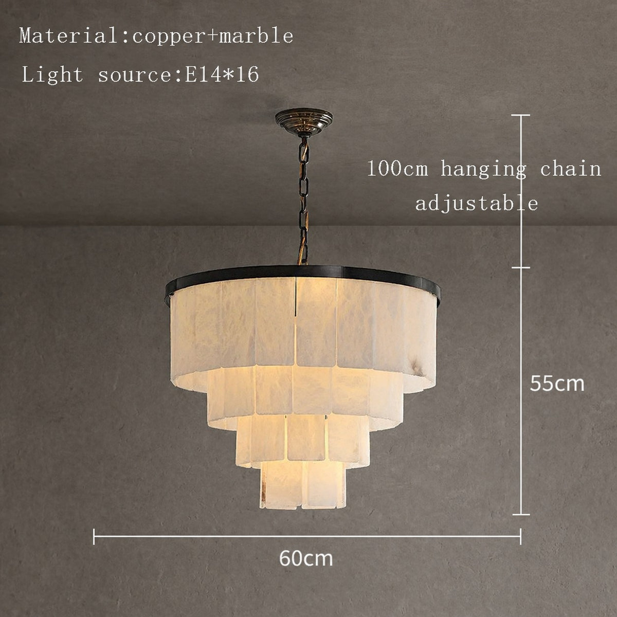 Alabaster Tiered Chandelier
