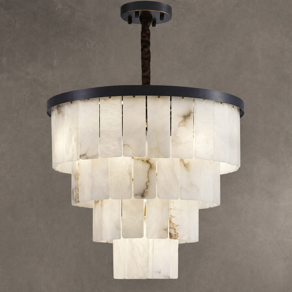 Alabaster Tiered Chandelier
