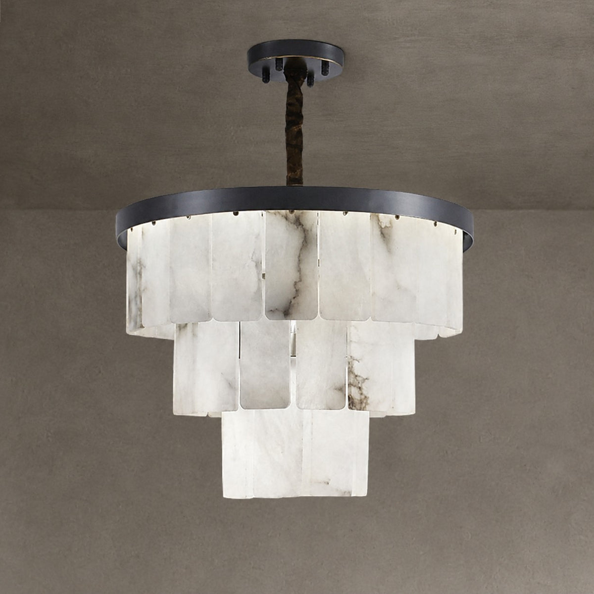 Alabaster Tiered Chandelier