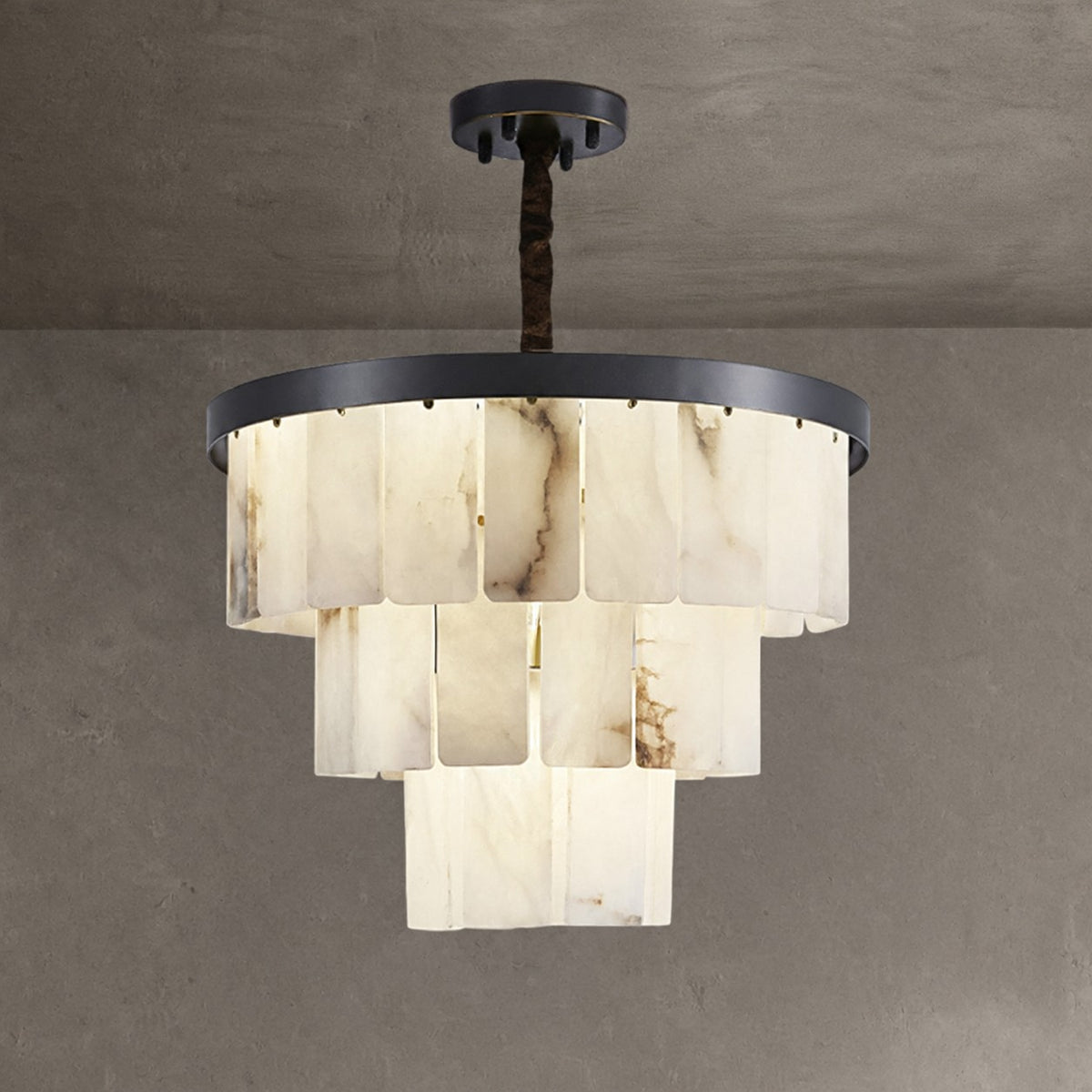 Alabaster Tiered Chandelier