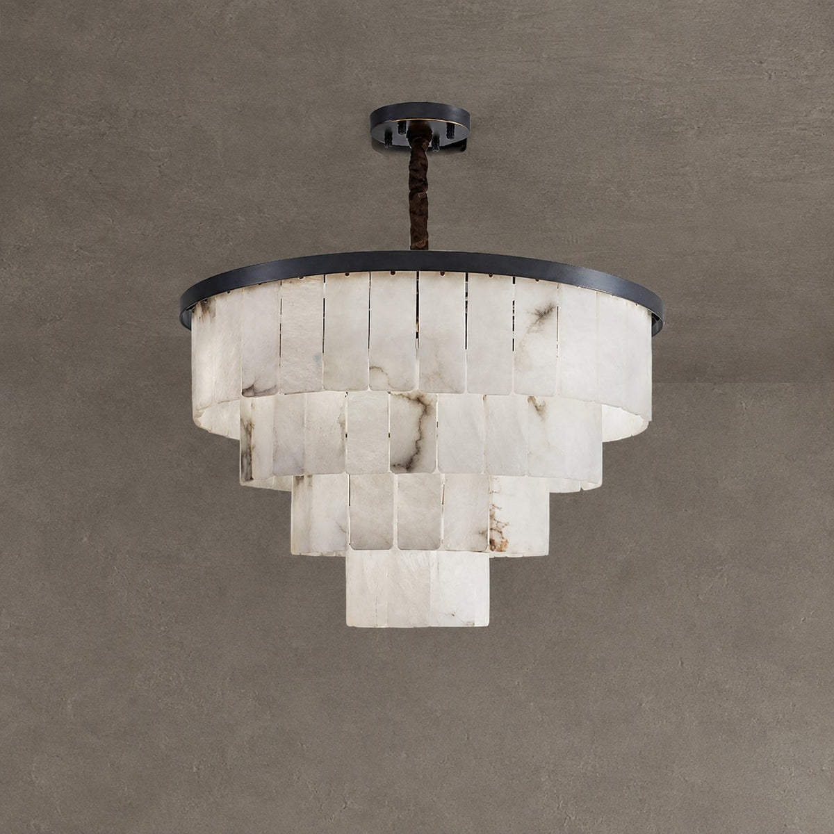 Alabaster Tiered Chandelier