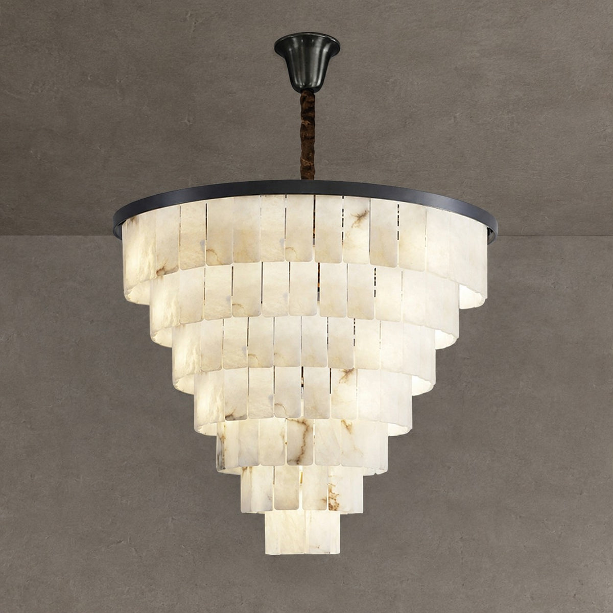 Alabaster Tiered Chandelier