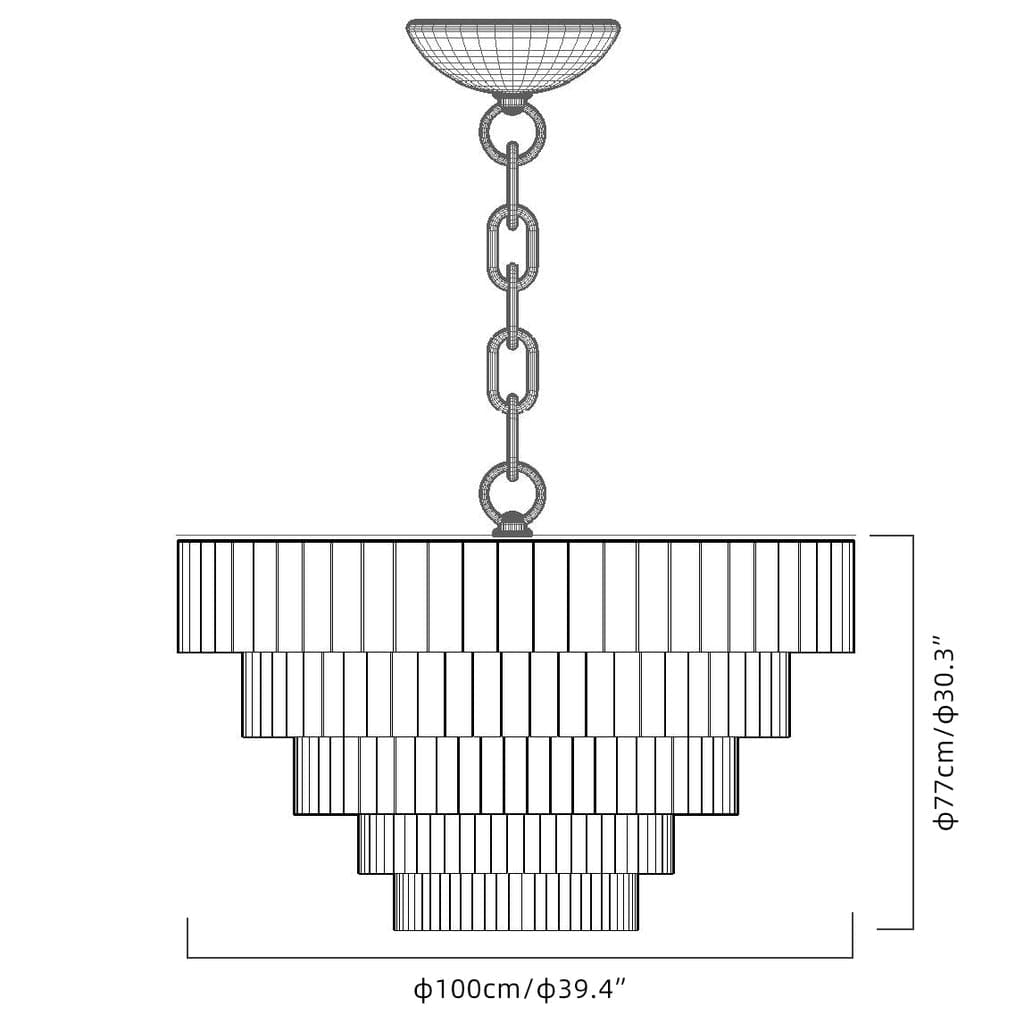Alabaster Tiered Chandelier