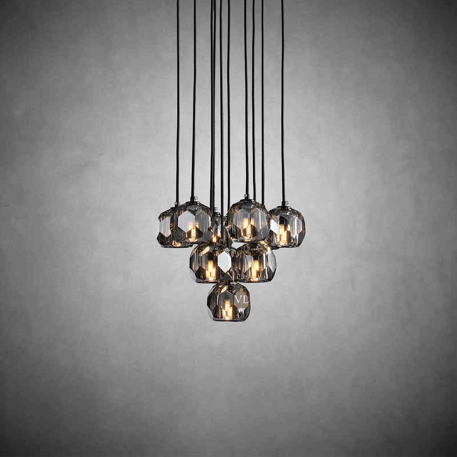 Bolura  Crystal Ball Cluster Chandelier