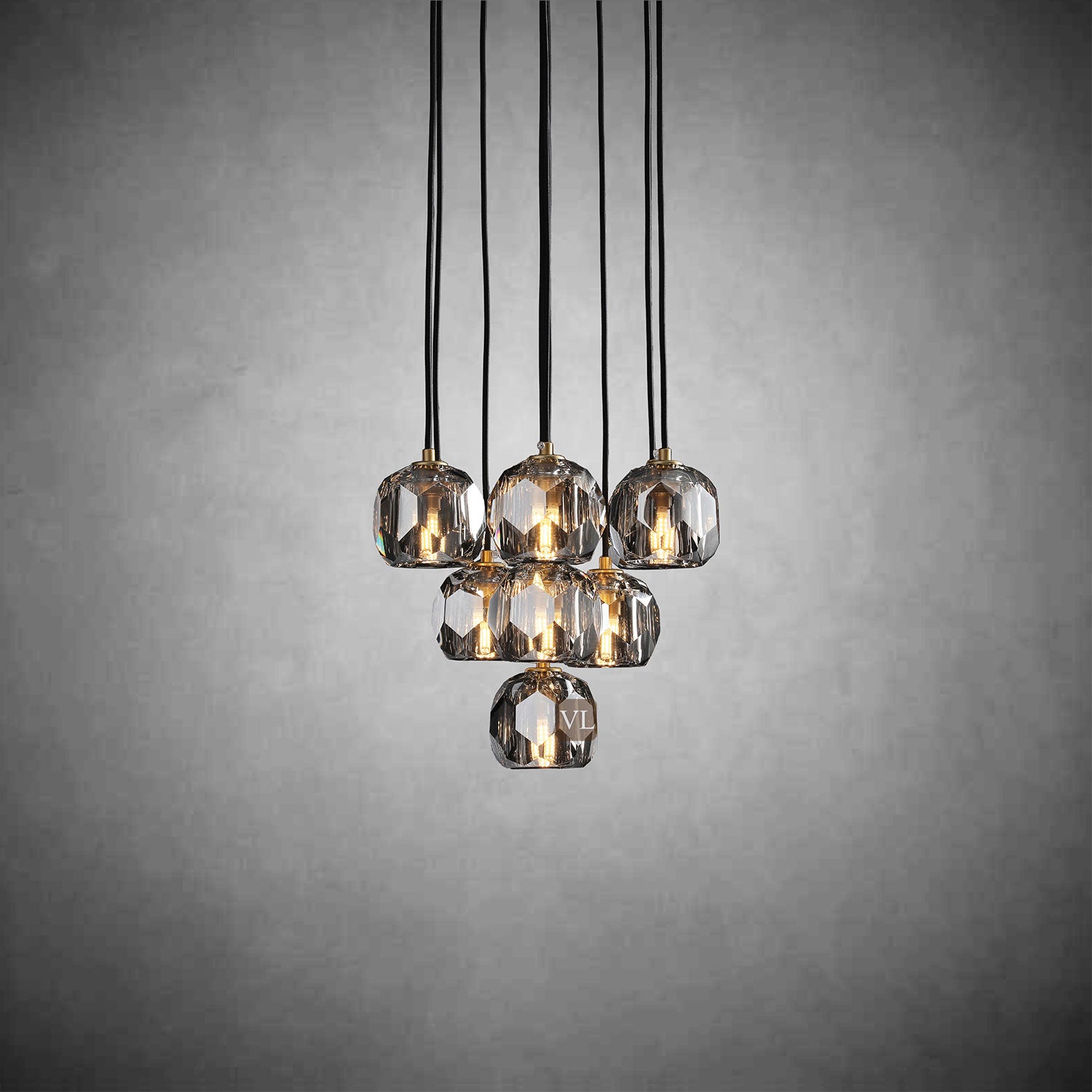 Bolura  Crystal Ball Cluster Chandelier