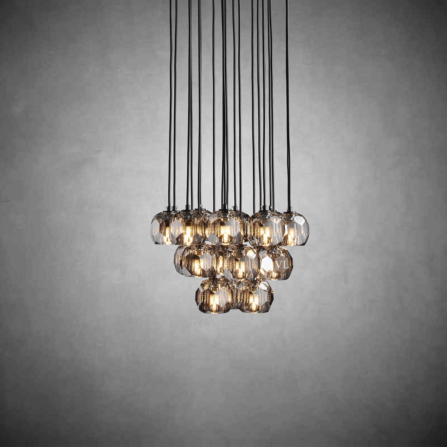 Bolura  Crystal Ball Cluster Chandelier