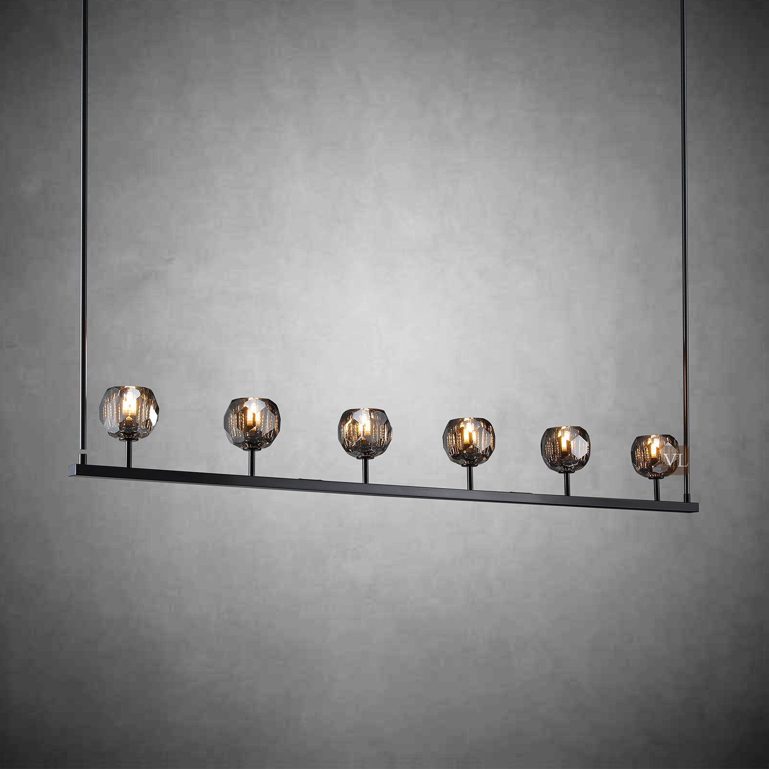 Bolura  Crystal Ball Linear Chandelier