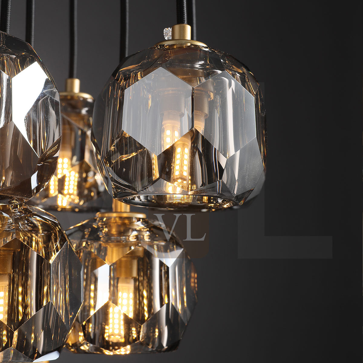 Bolura  Crystal Ball Cluster Chandelier