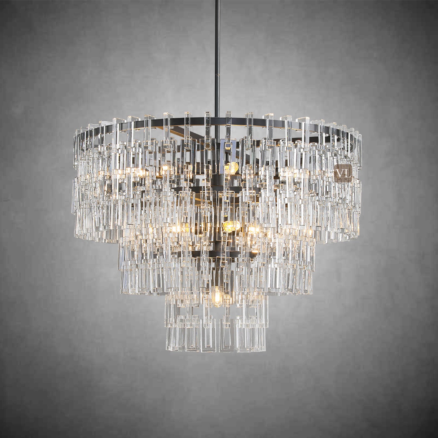 Miravon 2 Tier K9 Crystal Round Chandelier