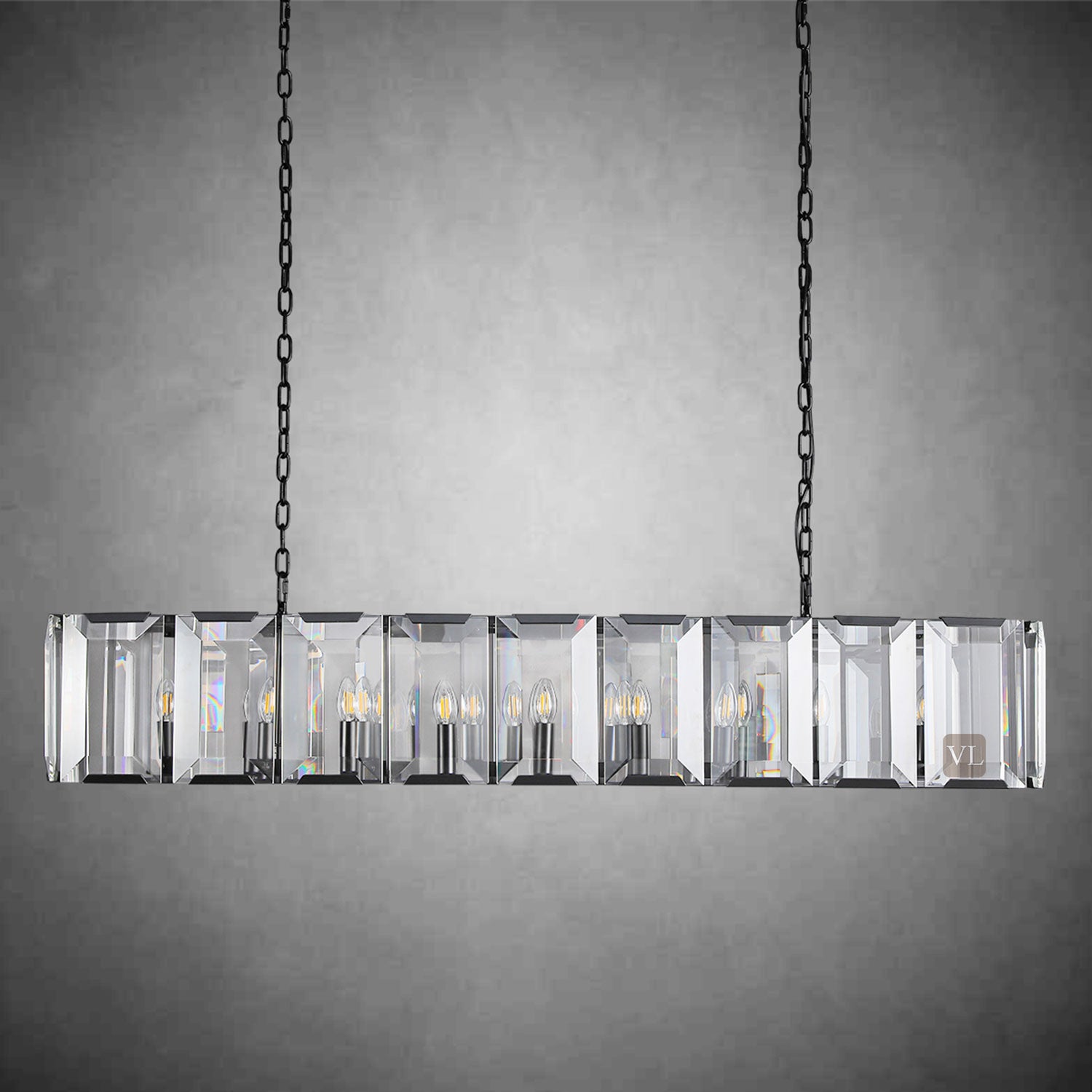 Hartley Crystal Rectangle Chandelier