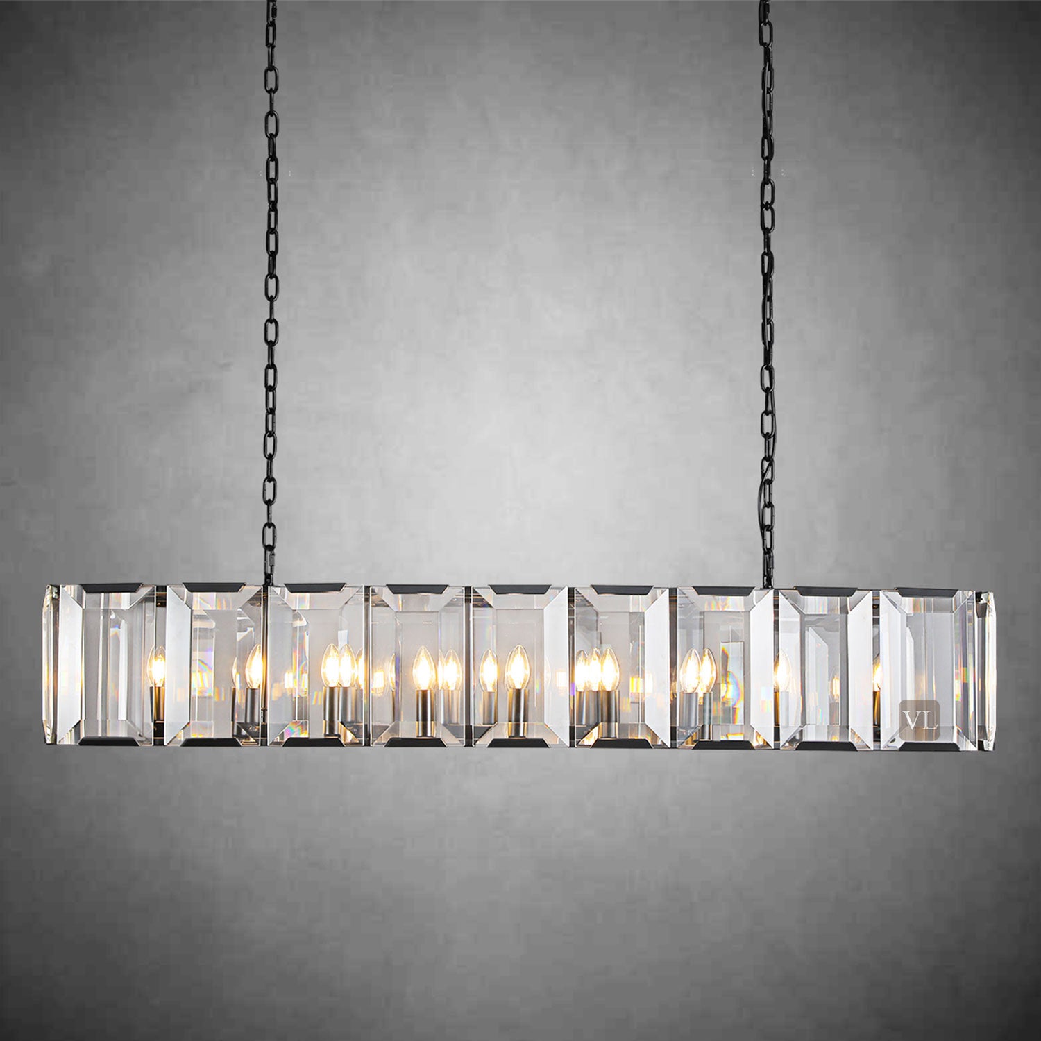 Hartley Crystal Rectangle Chandelier