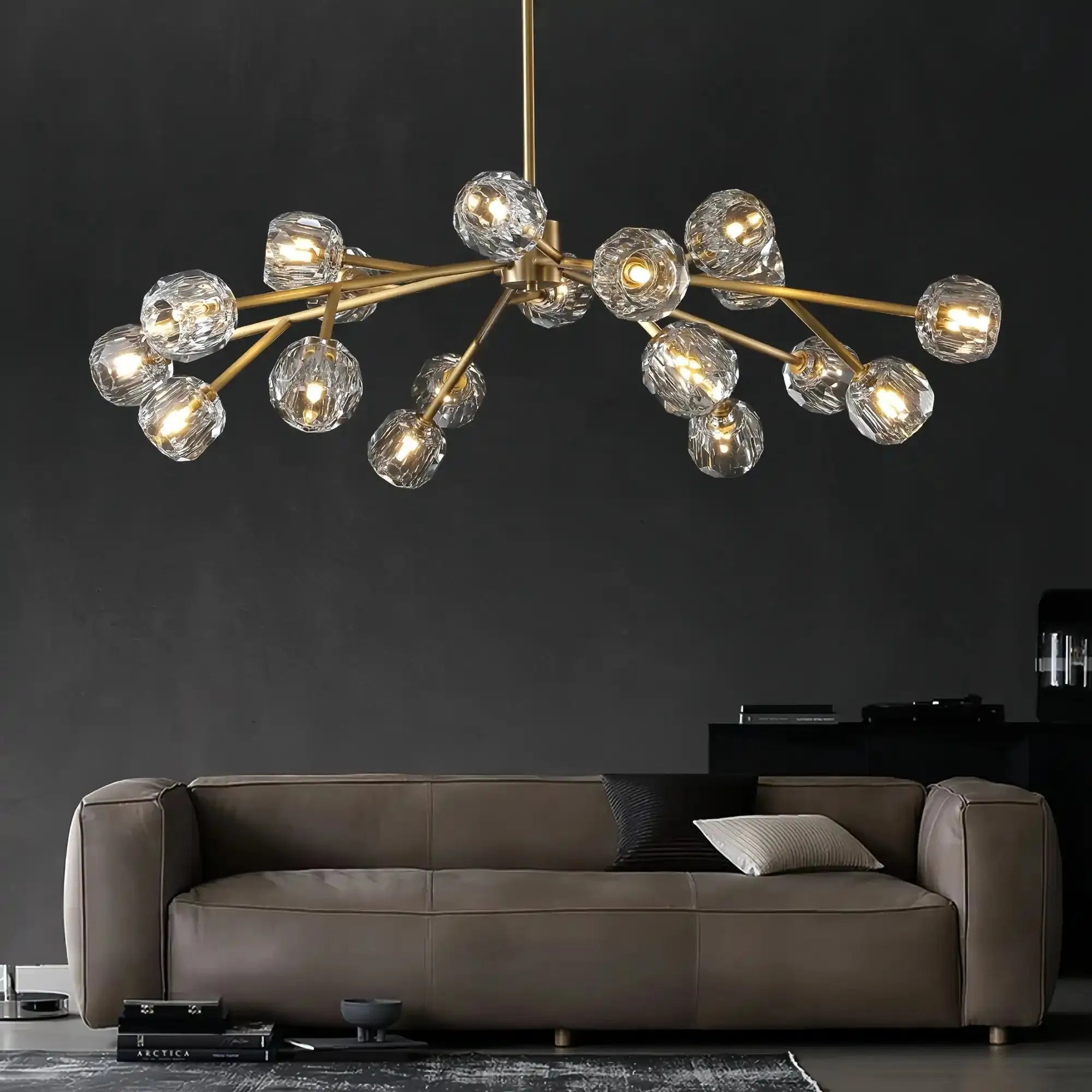 Bolura De Cristal Glass Oval Chandelier