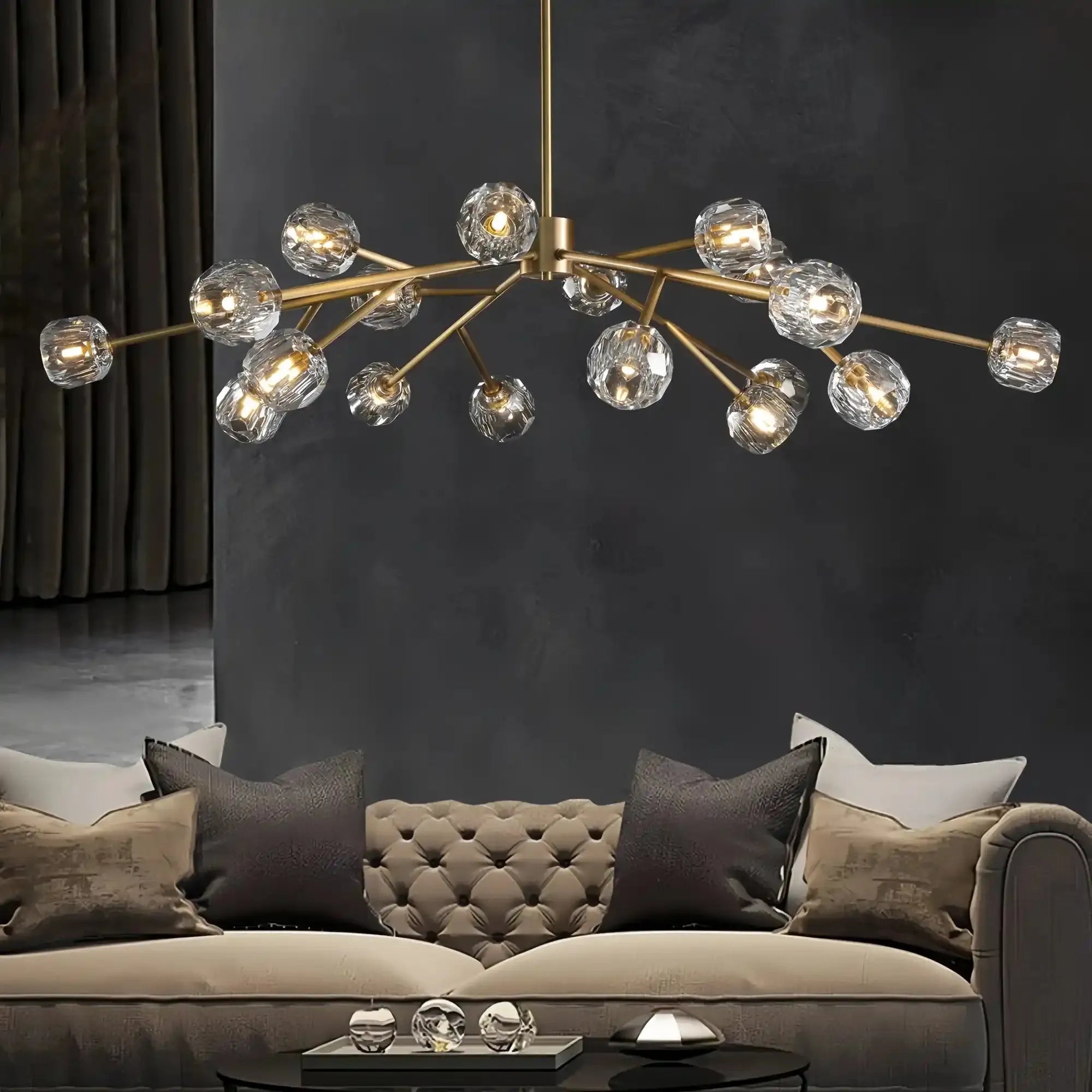 Bolura De Cristal Glass Oval Chandelier