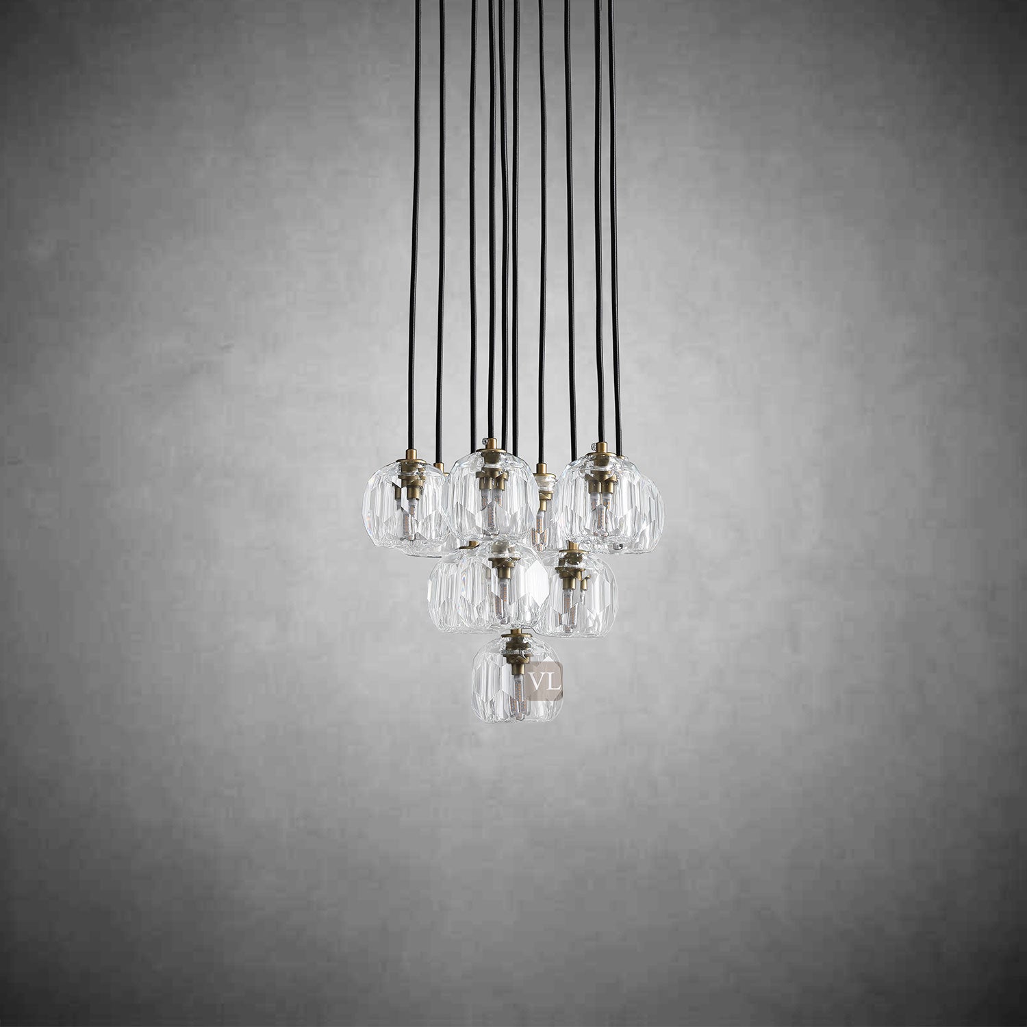 Bolura  Crystal Ball Cluster Chandelier