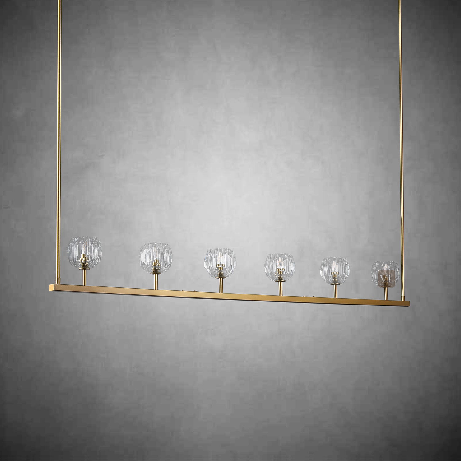 Bolura  Crystal Ball Linear Chandelier